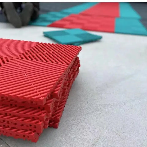 Floor Tiles HomeHarmony 40x40x1.8 cm - Red